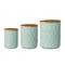 Hello Honey® Stoneware Canister Set with Bamboo Lids